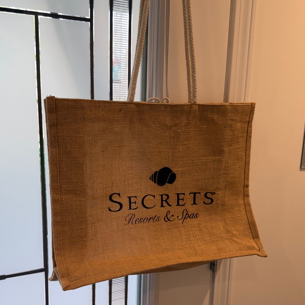 Secrets Resorts & Spas Jute Tote Bag